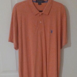 US Polo Assn Orange Polo Shirt Classic Style